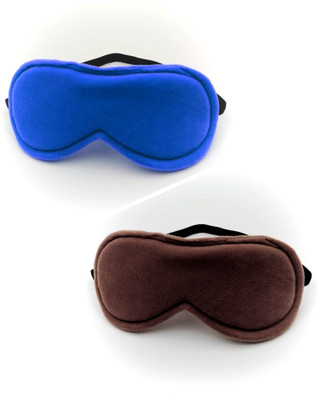 PRASJAL Re-designed Look || Pack Of 02 || Ultra Soft || Premium Quality - Sleeping Eye Shade(Blue &, Dark Brown)