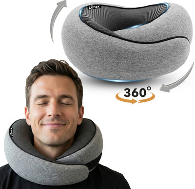 Lunex Premium Grey Travel Neck Pillow | Soft Supportive Neck Pillow Neck Pillow(grey) Offers & Cashback
