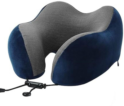 Maanisha Enterprises Extra Soft Memory Foam Luxury Travel Multipurpose Comfortable Rest Pillow Neck Pillow(Blue)