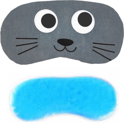 Jenna Cat Grey Gel Sleeping Eye Mask for Insomnia, Meditation, Puffy Eyes and Dark Circles(1)