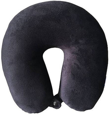 TURIYA U Shaped Travel Neck Pillow With Non Compress Synthetic Wool_N1 Neck Pillow(Black)