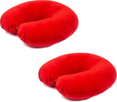 Varnar Neck Pillow for Travel in Flight/Car/Train for Sleeping Neck Support Lightweight Neck Pillow(Red)