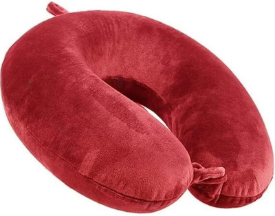 Jounwal Fibre U-Shaped Soft Travelling Multipurpose Pillow Neck Pillow(Red)
