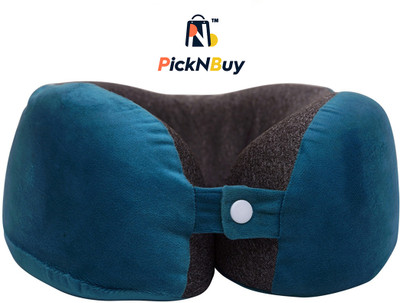 PickNBuy Premium Memory Foam Neck Support Pillow for Travel Comfortable and Portable Neck Pillow(Multicolor)