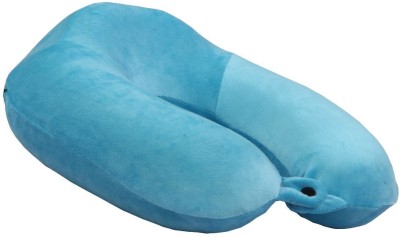 ORKA Travel Solid Super Soft Memory Foam High Back U Neck Pillow(Teal)