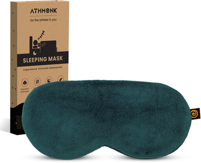 Athmonk Extra-Wide Eye Mask For Sleeping For Men & Women With Velcro Strap Eye Shade(Teal)
