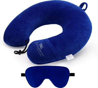 Zexsazone U Shape Travelling Neck Pillow multipurpose headrest, neck rest with Eye mask Neck Pillow(Sky Blue)