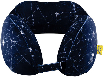TRAVEL BLUE Travel Pillow Memory Foam - Comfortable Memory Foam Pillow with Soft Cover Neck Pillow(Blue)