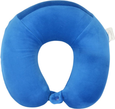 CUSHY Memory Foam Luxury Travel Neck Pillow with 360-Degree Head Support Soft Pillow Neck Pillow(Blue)