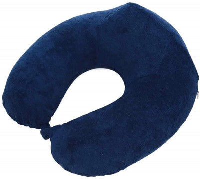 TURIYA Foam Fabric Travel Pillow with Head and Neck Support_N1 Neck Pillow(Blue)