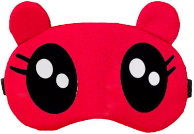 Varnar Super Soft Cute Cartoon Sleeping Eye Mask for Men Women Girl Boy M No.114 Pack-1 Eye Shade(Red)