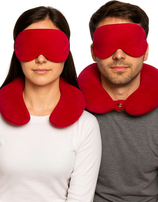 CALYWORK NP_RED_COMBO_/EYE_MASK Neck Pillow(RED)