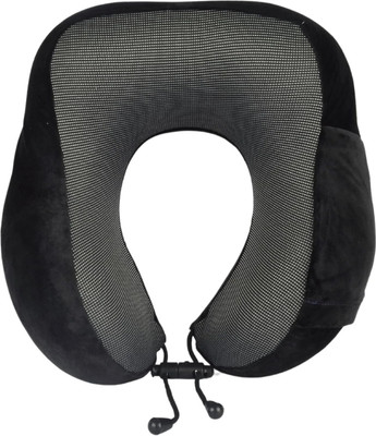 CUSHY Memory Foam Luxury Travel Neck Pillow with 360-Degree Head Support Soft Pillow Neck Pillow(Black)