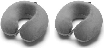 Everyonic Fibre U-Shaped Soft Travelling Multipurpose Neck Pillow(Pack of 2 Light Grey)