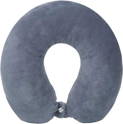 TH Creative U Shapped Grey Neck Pillow for Travelling Neck Pillow & Eye Shade(Grey)