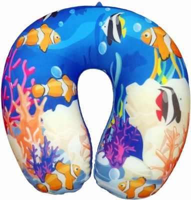 Deepashri Aqua life printed kids travel neck pillow Cotton beads Neck Pillow(Multicolor)