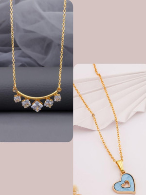 Dressberry Gold-Plated Brass Minimal Necklace Gold-plated Plated Brass Necklace