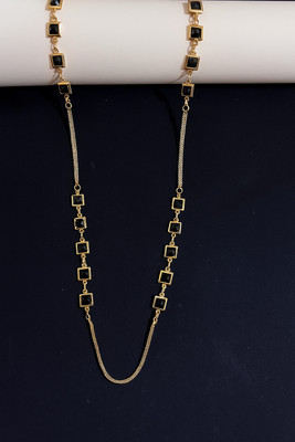 Balkrushn Lapis Lazuli Gold-plated Plated Copper Chain