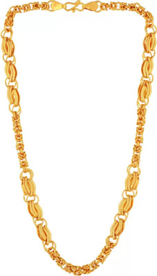 Shimubala 1 gram High Quality Indian Polished “20” Inches Gold Chain for Men and boy Gold-plated Plated Copper Chain