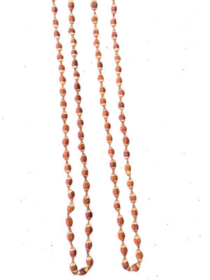 Rudraksham Gold Plated Rudraksha Mala/Chain 54+1 Beads (Set of 2) Gold-plated Plated Rudraksha Chain