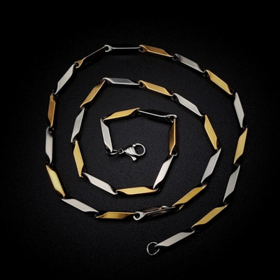 bhy Gold-plated, Silver Plated Stainless Steel Chain