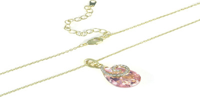 Unihlc Rosé Swirl Pendant Set stainless steel,18-carat gold polish Gold-plated Plated Stainless Steel Necklace Set
