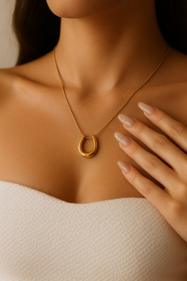 glowzi Anti Tarnish Stainless Steel Gold Nacklace Beads Gold-plated Plated Stainless Steel Necklace