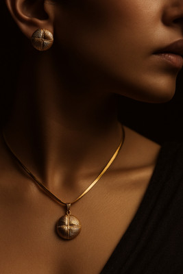 RAYEOS Stainless Steel Gold-plated Gold Jewellery Set(Pack of 1)
