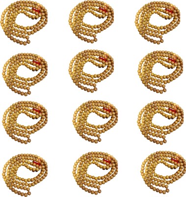 Om Shiv Wooden Beads Chain (8 mm wooden beads) pack of 12 pcs Beads Wood Chain