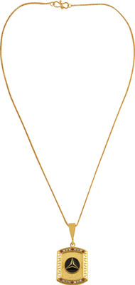 RIYAASHI Gold plated chain pendant stylish latest necklace for men and women i Gold-plated Plated Brass, Metal, Alloy Chain