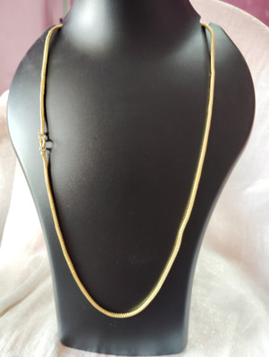 manohar SNAKE THREAD CHAIN Gold-plated Plated Brass Chain