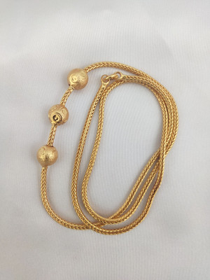 ZozoE Micro Plated Gold Covering Mugappu Chain For Women & Girls 26 Inches Gold-plated Plated Brass Chain