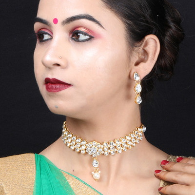 BERGO JEWELS Alloy Gold-plated Platinum Jewellery Set(Pack of 1)