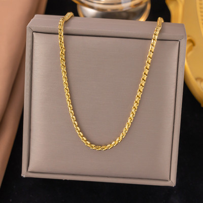 MYKI Classic Gold-Plated Rope Chain Necklace Gold-plated Plated Stainless Steel Necklace