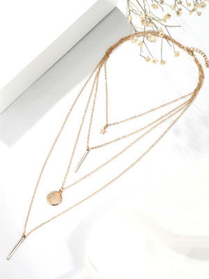 Scintillare by Sukkhi Scintillare by Sukkhi Lavish Gold Plated Multi Layered Necklace for Women Gold-plated Plated Alloy Necklace