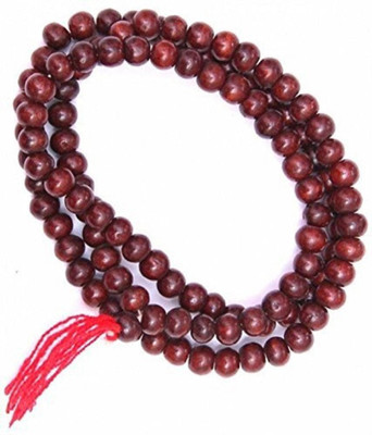 AYUR PATRA Red Sandalwood Mala/Original Lal Chandan Mala for Chanting of Beads Certified Wood Chain Set