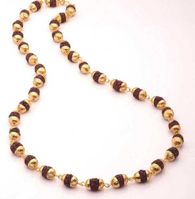 Kripalu store Rudraksha gold plated mala Gold-plated Plated Brass Chain