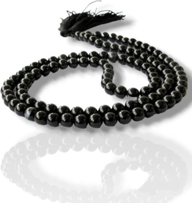 Kumar Gems Hakik Mala 108 Beads for Kali & Maha Bhairav Japa Mantras (Black) Hakkik Mala Agate Stone Chain