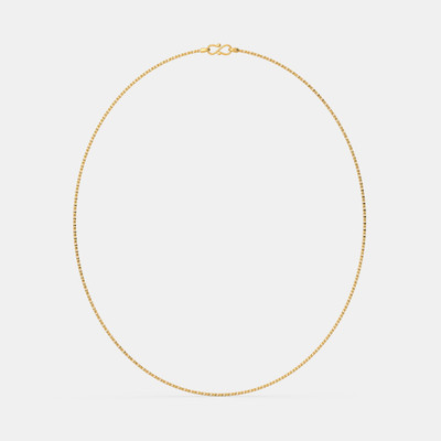 TulipMash TulipMash Golden Thin Box Unisex Chain - Effortless Elegance for Every Style Gold-plated Plated Brass Chain