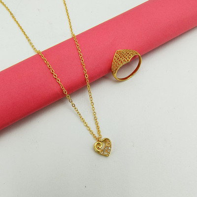 CHARLI ART JEWELLERY Alloy Gold-plated Gold Jewellery Set(Pack of 1)