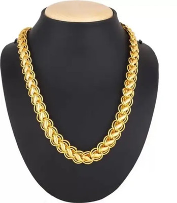 TMR Creation Fancy big gold plated sankal chain for man and boys / brass plated trendy chain Gold-plated Plated Brass, Alloy Chain