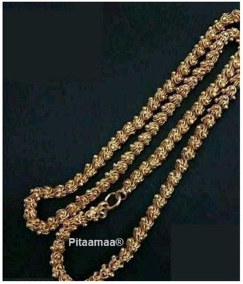 Pitaamaa Pitaamaa Men's 14k Gold Chain (23 INCH)Wate/Sweet Proof RMTJN-139 Gold-plated Plated Brass Chain