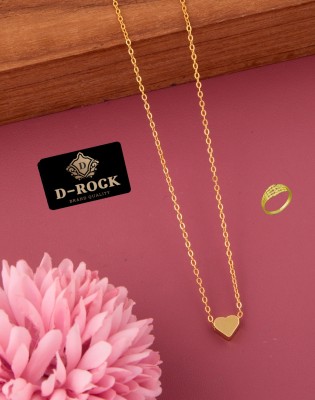 D-Rock Gold-plated necklace chain for women & girls Cubic Zirconia Gold-plated Plated Brass, Alloy Chain