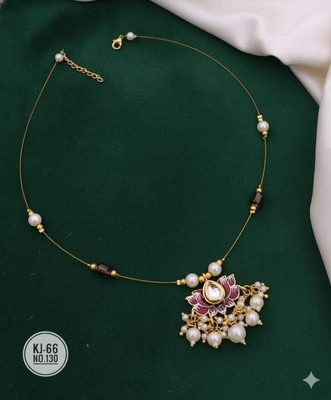RAXOR Crystal Gold-plated Plated Alloy Necklace