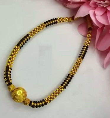 Ruhi Collection Ruhi Collection Traditional Wedding Maharashtrian Kolhapuri Thushi Gold-plated Plated Brass, Copper Necklace