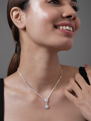 RUBANS Cubic Zirconia Gold-plated Plated Brass Necklace
