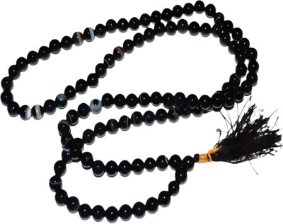 Navdurga Jyotish Kendra Natural Sulemani Agate Mala (6mm) With Lab Certified Agate Stone Necklace