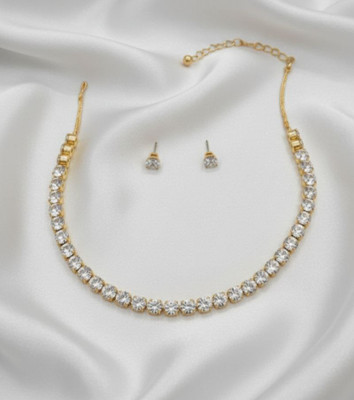 bfanci creations Alloy Gold Jewellery Set(Pack of 1)