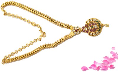 S L GOLD S L GOLD Micro Plated AD Stone Necklace N43 Gold-plated Plated Copper Necklace