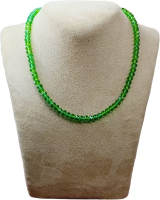 suvarn STRING Parrot GREEN COLOR Beads, Crystal Crystal Necklace